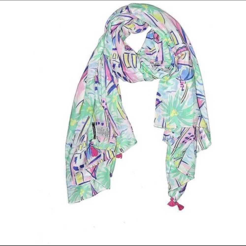 Stella and Dot Sailboat Patterned Shawl Scarf